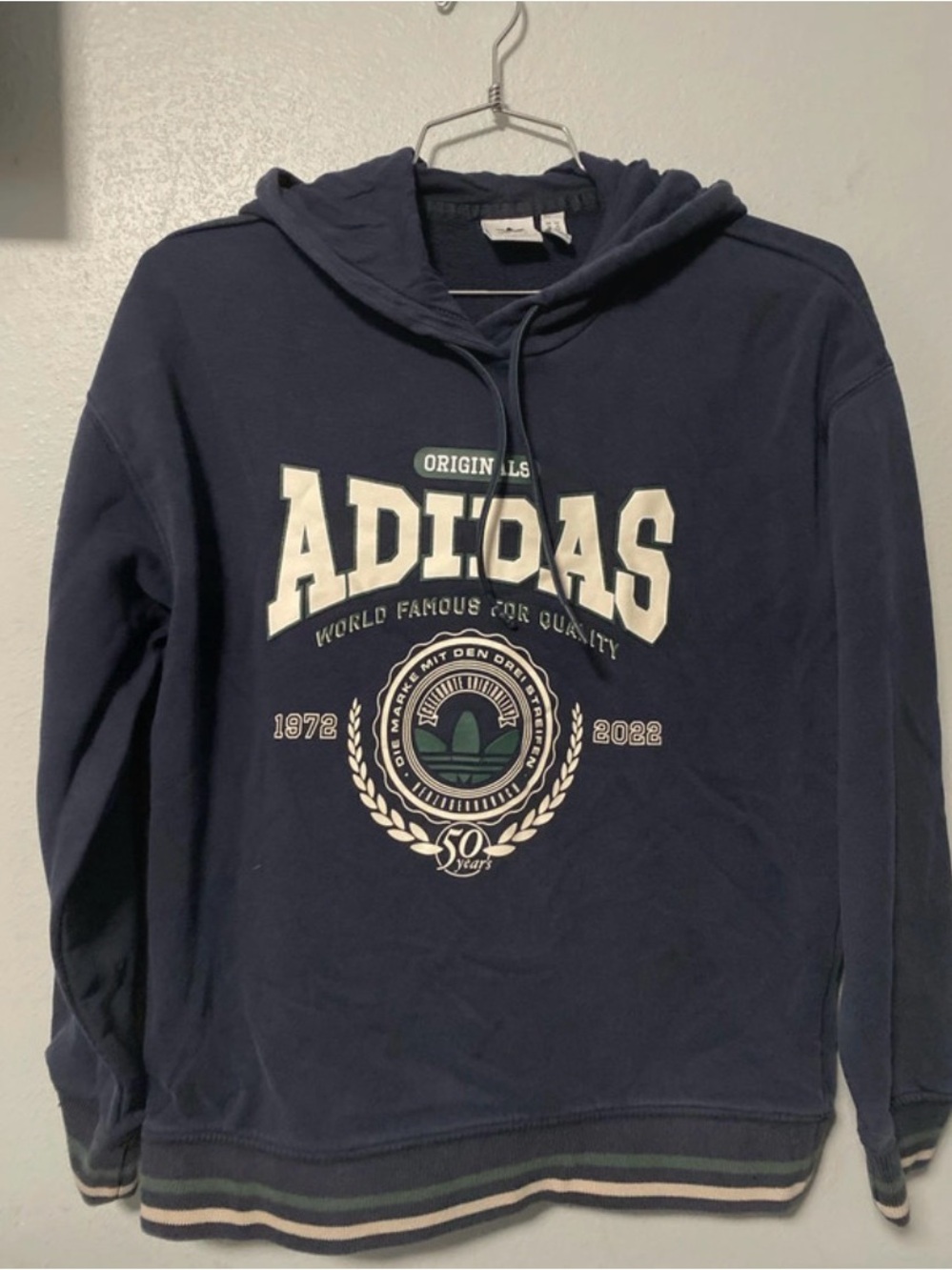 Adidas Originals Navy Graphic Hoodie - Men's